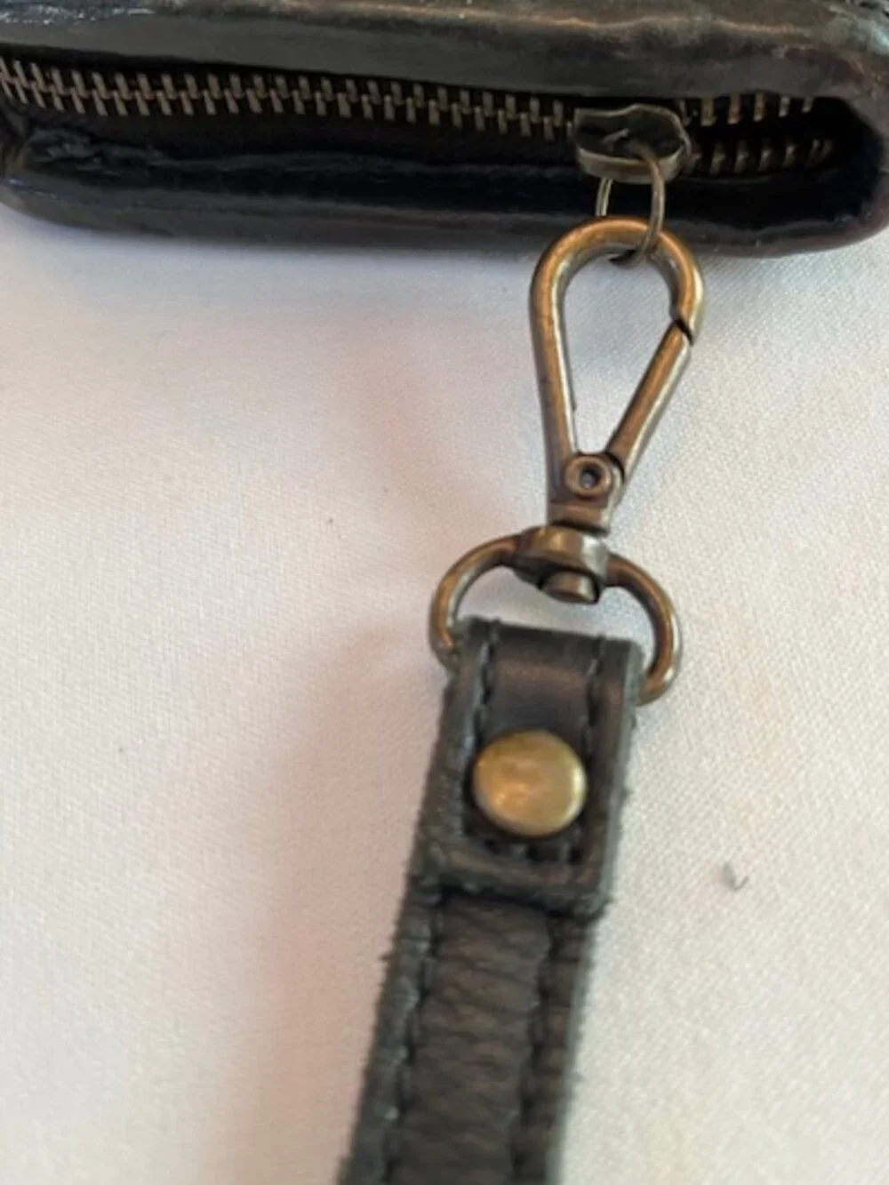 VIOLA CASTELLANI | Black Handwoven Italian Leather Wallet Wristlet Clutch-EUC